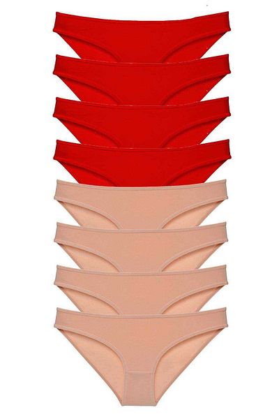 Easy Tedarik 8 Pieces Super Eco Set Lycra Women's Slip Panties