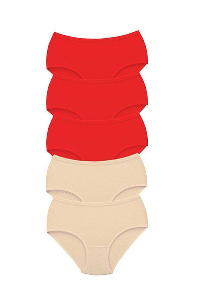 Easy Tedarik 5 Pieces Tutku Women's High Waist Bato Thick Rubber Panties S6
