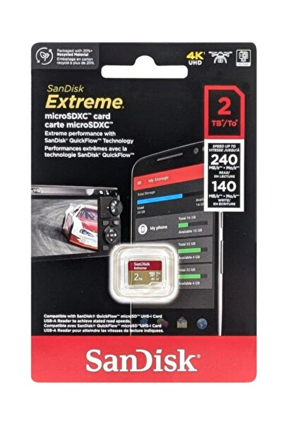 SanDisk Κάρτα μνήμης microSDXC Extreme, 2TB, Κλάση 10 / UHS-1 U3 SDSQXAV-2T00...