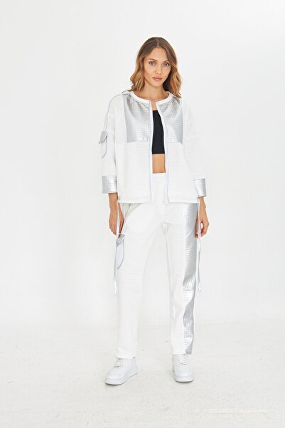 LAMANTE NEON DETAY BEYAZ TASARIM CEKET