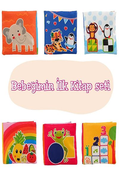 BABYCİM My First Baby's Book Set with Rustle