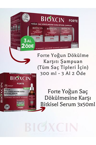 Bioxcin Forte Herbal Shampoo & Serum 100% Gift with Washing Gel