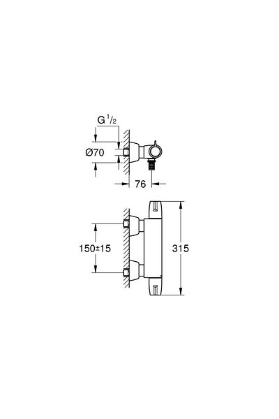 Grohe Grohtherm Special Thermostatic Sink Faucet 1/2" (34666000)