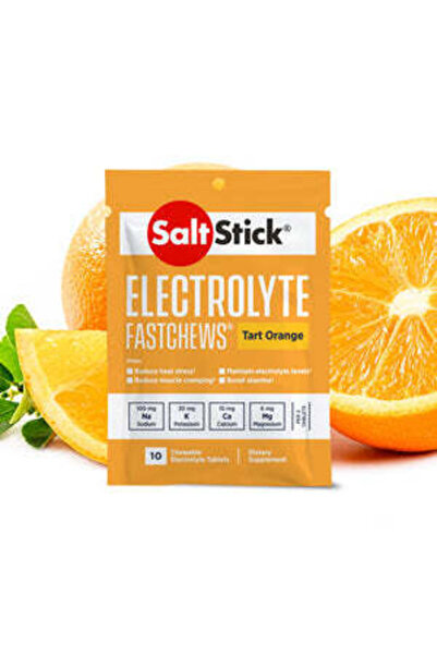 SaltStick Saltsticks Electrolytes Fastchews, Orange, 10 Chewable Tablets