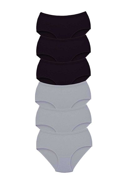 Easy Tedarik 6 Pieces Tutku Women's High Waist Bato Thick Rubber Panties S3