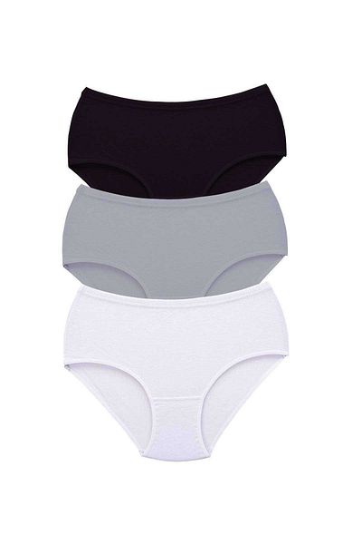 Easy Tedarik 3 Pieces Tutku Women's High Waist Bato Thick Rubber Panties S6