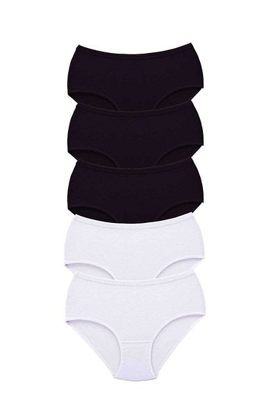 Easy Tedarik 5 Pieces Tutku Women's High Waist Bato Thick Rubber Panties S5