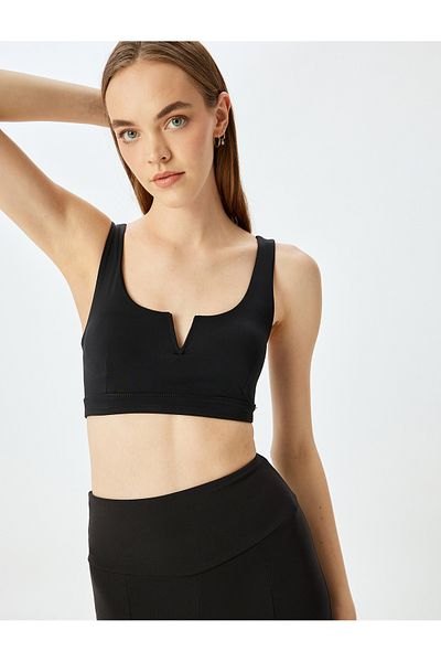 Koton V-Neck Covered Sports Bra