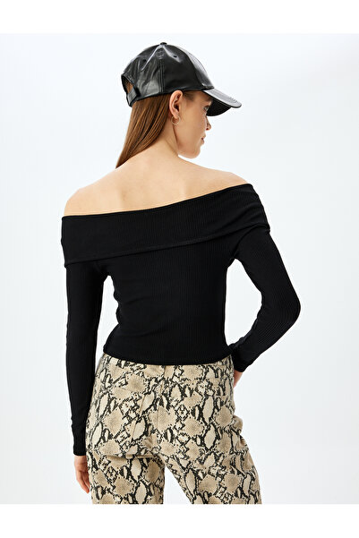 Koton Μακρυμάνικο μπλουζάκι με φερμουάρ από τον ώμο