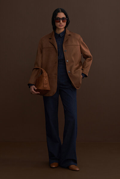 Mathilda Store Limited Edition Denim Görünümlü Palazzo Pantolon