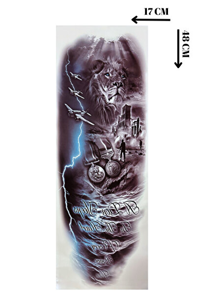 Barly Karışık Model Savaşçı Geçici Kol Dövme Tattoo