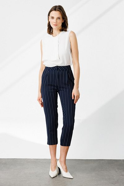 Ekol Stripe Patterned Short Pants