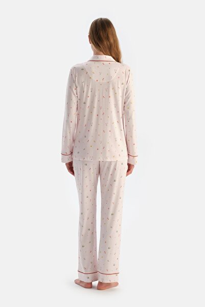 Dagi Damen-Pyjama-Set, Nachtwäsche-Set, Bequemer Pyjama für Damen, Atmungsaktiv, Damen-Loungewear-Sets