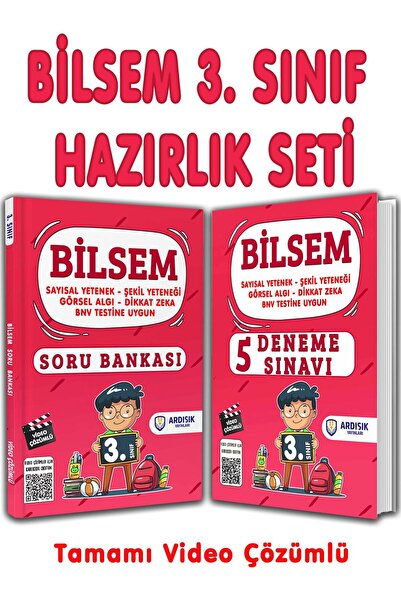 3. Sınıf Bilsem Soru Bankası ve Deneme Sınavı Tamamı Video Çözümlü 2 Kitap Set