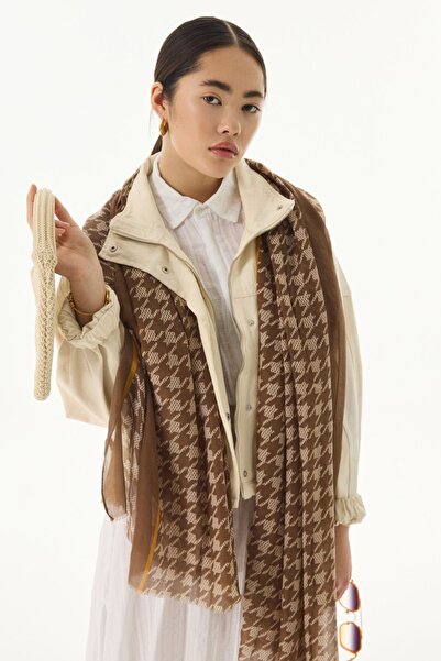 SOFT AKSESUAR Patterned Pi̇edepul Shawl