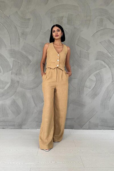 Elbee Fashion Woman Set vestă și pantaloni