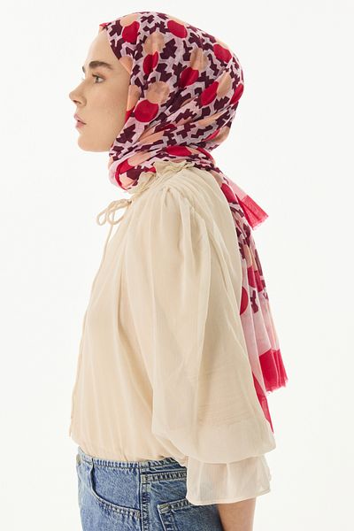 SOFT AKSESUAR Candy Colorful Patterned Shawl