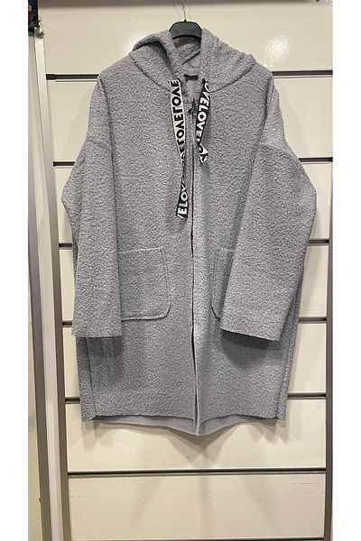 ŞIK STİL LARGE SIZE ZIPPERED HOODED JACKET-CARDIGAN-Coat-COAT