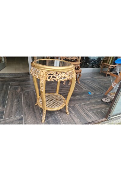 EL YAPIMI Yağız mobilya aksesuar oymali yan sehpa