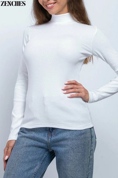 ZENCHES Pulover Slimfit cu gât
