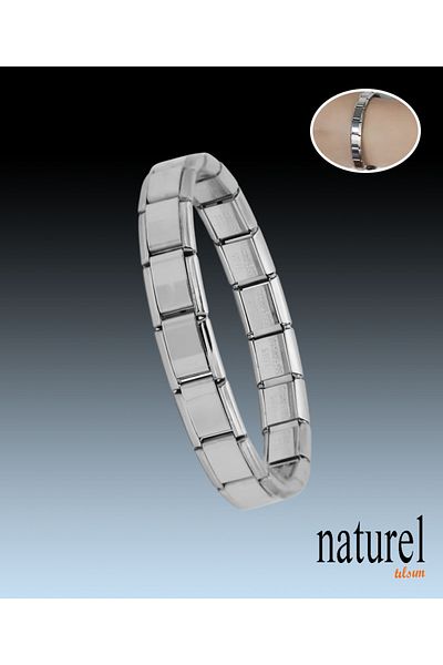 Feride Unisex Steel Bracelet - Italian Charm, Stainless Bill, 1 Year Color Warranty