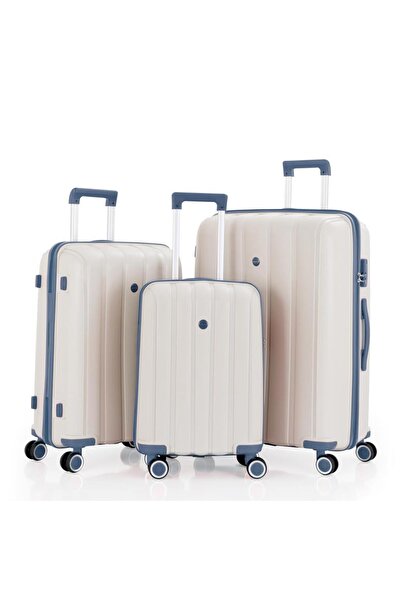 MÇS Mçs Üçlü Polipropilen Valiz Seti V305 - Mçs Kırılmaz Silikon Valiz Set