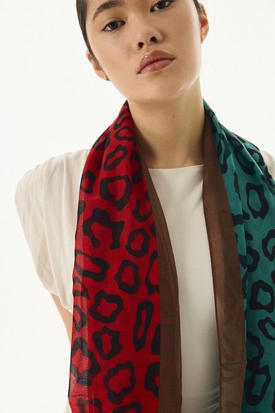 SOFT AKSESUAR Leopard Patterned Elegans Shawl