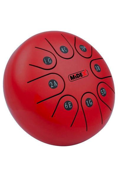 Midex TD-68RD Çelik Dil Davul Handpan 6 İnç 8 Ton Steel Tongue Drum Full Set