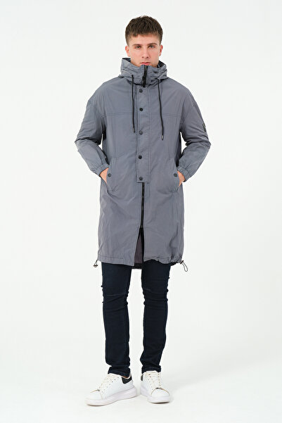 eva clothing معطف واق من المطر طويل مقاوم للماء للرجال