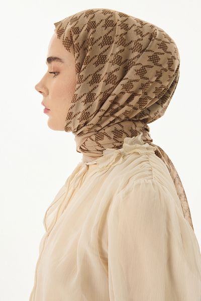 SOFT AKSESUAR Piyedepul Patterned Shawl