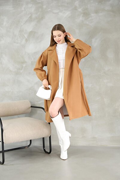 QUBERZ Balloon Sleeve and Belted Stamp Salmon