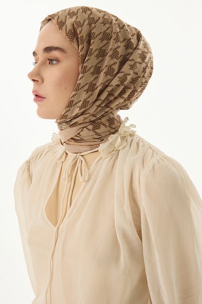 SOFT AKSESUAR Piyedepul Patterned Shawl