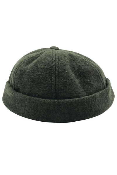 AXE SPORTSWEAR Khaki Color Winter Wool Stamp Docker Cap - Adjustable Back and Velcro Design