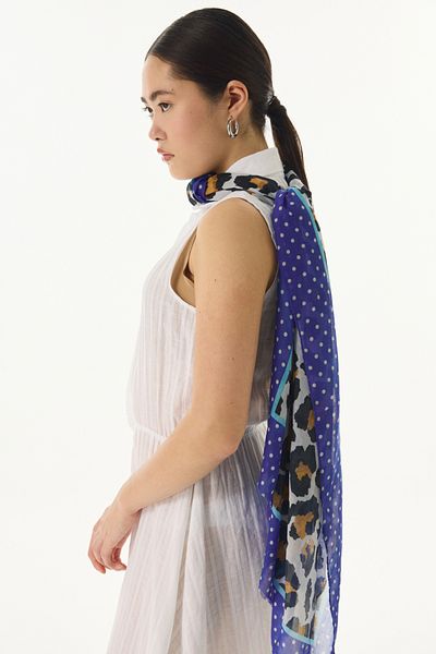 SOFT AKSESUAR Leopard Polka Dot Exclusive Shawl