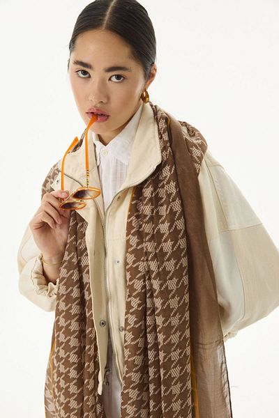 SOFT AKSESUAR Patterned Pi̇edepul Shawl