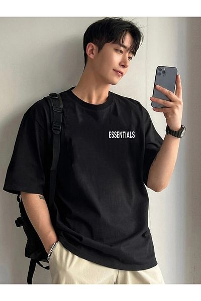 DEEPSENCE Unisex Oversize Μαύρο T-shirt - ΑΠΑΡΑΙΤΗΤΑ