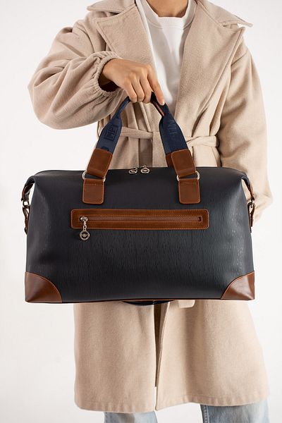 Çanta Trend Geantă unisex bleumarin de dimensiuni mari cu curea de umăr