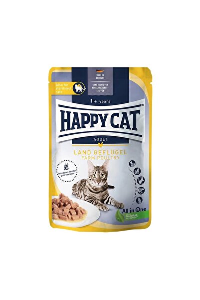 Happy Cat Tavuklu Tahılsız Kısırlaştırılmış Kedi Konservesi 85gr