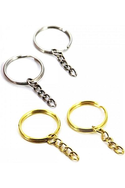 STOREMAX 50Pcs Small Silver Keychain Chain - Sblshp 1064356