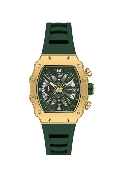 Lee Cooper ساعة لي كوبر متعددة الوظائف للرجال بمينا خضراء - LC08062.177