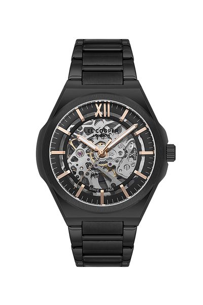 Lee Cooper Lee Cooper LC08051.650 Men Automatic  Display Watch & Metal Strap Black