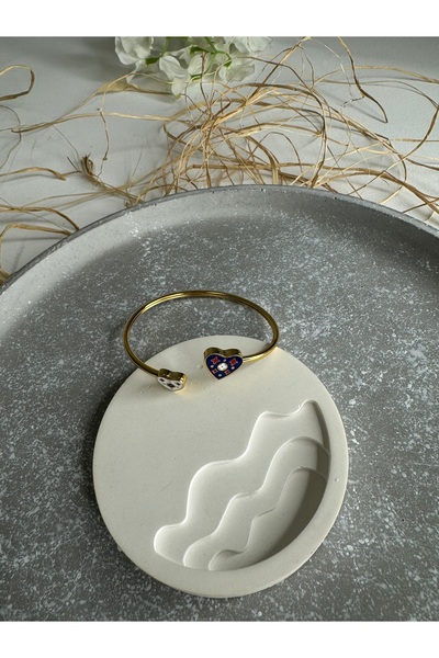 LOVELYSTORE سوار فولاذي بتفاصيل قلب - غير تشويه