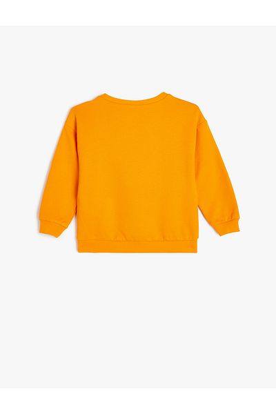Koton Printed Long Sleeve Cotton Sweatshirt