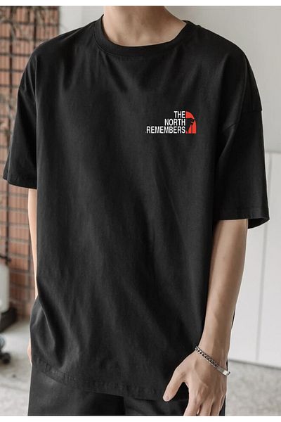 DEEPSENCE Μαύρο μπλουζάκι Unisex Oversize - THE NORT DESIGN
