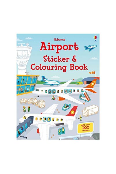 Usborne Стикер за летище и книжка за оцветяване