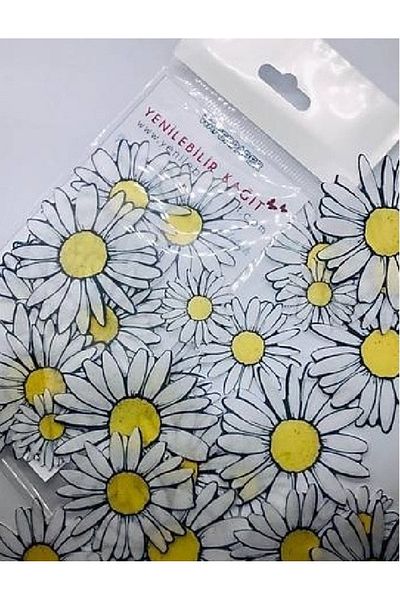 Yenilebilir Kağıt Wafer paper Premade Cut Cake Ornament Edible Paper Flower Daisy Model No:7