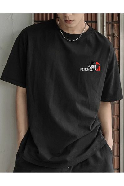 DEEPSENCE Μαύρο μπλουζάκι Unisex Oversize - THE NORT DESIGN