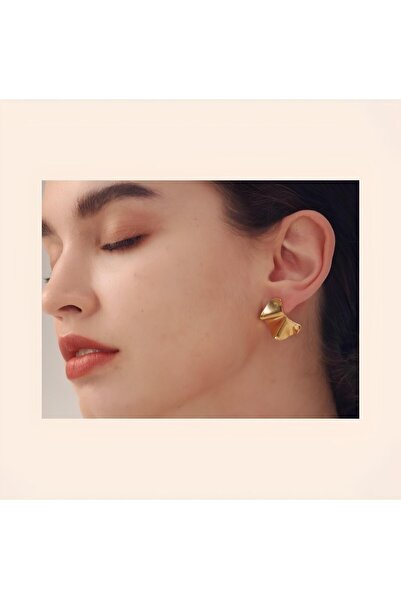 Janset Wave Model Steel Earrings - Asymmetrical Steel Earrings