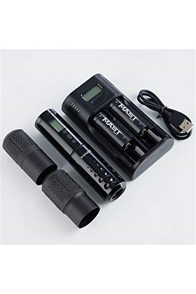 MAST Lancer Kablosuz Dövme Makinesi -değiştirilebilir 2 Adet Pil - Black 3.5 Mm Stroke