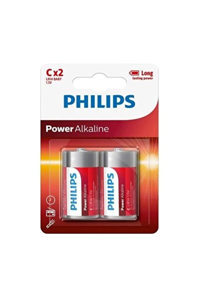 Philips LR14P2B/05 LR14 Baby 1.5V Power Alkalin Orta Boy C 2 li Pil